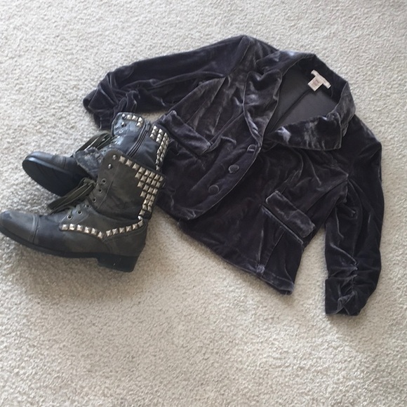 COVINGTON/CHARCOAL GRAY-VELVET JACKET - Picture 4 of 7